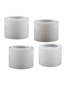 Moldes de silicona, resina epoxi, cemento y yeso de patrones en relieve de escamas de peces, hojas y flores para tazas y soportes de velas de aromaterapia, ollas y moldes para macetas de decoración del hogar - molde de silicona blanco - Ver 3