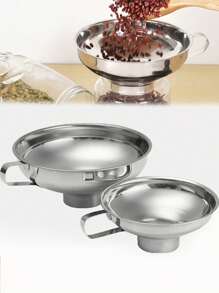 Canning Funnel For Kitchen Use, Wide Mouth Stainless Steel Funnel For Wide And Regular Mouth Mason Jar,  Metal Funnel For Filling Bottle, Large Funnel For All Liquid And Solid - Multicolor - View 2