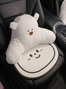 1件装汽车座垫，夏季冰丝可爱通用汽车座套，女性后座汽车三件套。 - 小熊 - 查看 6