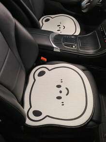 1件装汽车座垫，夏季冰丝可爱通用汽车座套，女性后座汽车三件套。 - 小熊 - 查看 3
