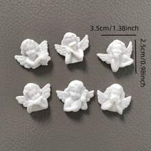 6 Piezas De Imanes Para Nevera Con Ángel- Decoración De Hogar De Arte Con Imanes Creativos Decorativos Para Hogar Y Como Regalo - Blanco - Ver 2
