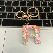 Móc khóa hình trái tim lấp lánh chữ cái đầu A-Z dễ thương dành cho cả nam và nữ, móc khóa chữ cái bằng acrylic cho ví, trang trí túi xách, quà lưu niệm ngày lễ tình nhân, phụ kiện ô tô, túi xách, đồ lưu niệm trường học, phong cách Goth, Y2k, ý tưởng quà tặng Giáng sinh, dây đeo túi có ngăn đựng thẻ, phụ kiện ô tô, móc khóa túi - Hồng - Xem 16