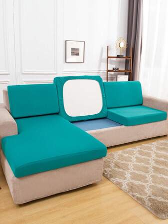 1 Pezzo Copricuscino Mezzo Solido Di Colore, Copertura Elastica Rimovibile Divano, Protettore Per Divano Salotto Camera Da Letto Ufficio