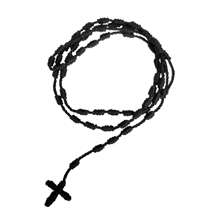 BONITTER 1 Pieza Collar Hecho A Mano Con Nudo Y Dije De Cruz En Cordón Azul Arcoíris, Colorido Y Ligero, Collar Católico Y Espiritual Para Oración, Regalo En Cuerda Para Niños, Niñas, Mujeres Y Hombres