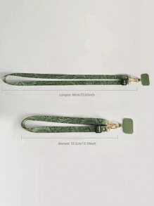 彩绘斜挎手机挂绳可调节颈挂绳带垫圈夹防丢失通用手机壳挂绳送给母亲、家人、朋友、生日、节日的礼物手机挂饰、手机链 - 藍色 - 查看 12