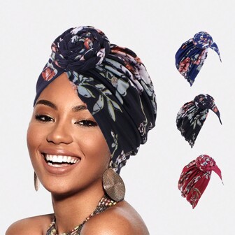 1pc Women's Twisted Braid Elastic Cap Headwrap Soft  Hat, Suitable For Daily Wear