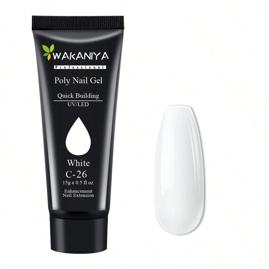 圣诞节美甲凝胶套装，10种颜色可选，适合初学者和专业人士，可用于美甲延长和在家DIY美甲设计 - 白色 - 查看 1