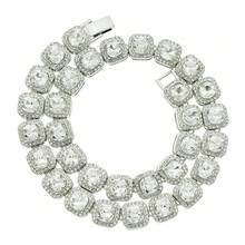 1 bộ 13mm Chiều rộng Châu Âu & Châu Mỹ Hip-hop Phong cách Hình vuông Kim cương Trang trí Dây chuyền & Vòng tay Bộ , Hoàn hảo Qủa tặng Cho bạn trai Đối với Câu lạc bộ đêm Nhảy múa Hoặc Hip-hop Đường phố Nhảy - Vàng - Xem 9