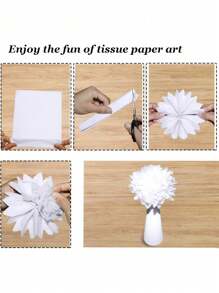 10/30/100 件白色/黑色薄纸套装、节日工艺纸、DIY 礼品包装用品、生日派对装饰品 - 彩色 - 查看 6