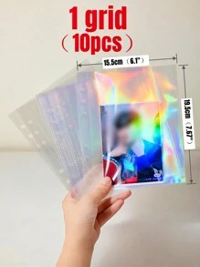 10 chiếc túi đựng hồ sơ Holographic, Quay lại trường học, Đồ dùng học tập - Trong sáng - Xem 5