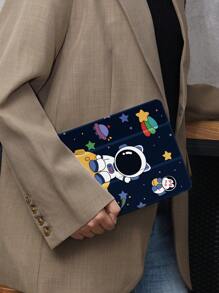 宇航员 iPad 保护套兼容 iPad 10.2 英寸 2021/2020 iPad 第 9/8 代，兼容华为 Matepad 10.4/ Galaxy/ Tab 保护套，带笔架，支持自动睡眠/唤醒盖 - 彩色 - 查看 3