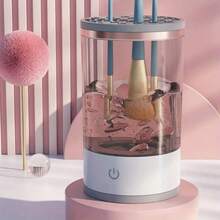 1 件自动化妆刷清洁器和烘干机，多功能电动化妆刷清洁器 - 黑與白 - 查看 2