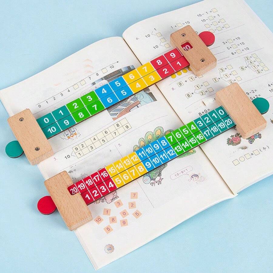 Trẻ em Bằng gỗ Môn Toán Môn số học Học tập Đồ Chơi Montessori Giảng bài Sự Thêm vào Cái thước Giáo dục Số Đồ Chơi Đối với Trẻ em Dạy học