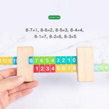 Trẻ em Bằng gỗ Môn Toán Môn số học Học tập Đồ Chơi Montessori Giảng bài Sự Thêm vào Cái thước Giáo dục Số Đồ Chơi Đối với Trẻ em Dạy học - Màu be - Xem 7