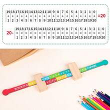 Trẻ em Bằng gỗ Môn Toán Môn số học Học tập Đồ Chơi Montessori Giảng bài Sự Thêm vào Cái thước Giáo dục Số Đồ Chơi Đối với Trẻ em Dạy học - Màu be - Xem 6