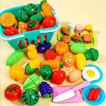 1set Plastic Kitchen Cutting Cooking Food Toy, Funny Kitchen Playing Toy For Kids - Multicolor - View 2