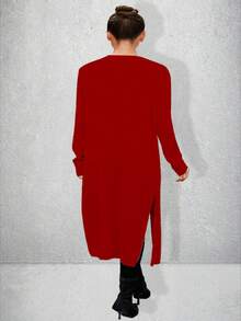 Women Cardigans - Red - View 2