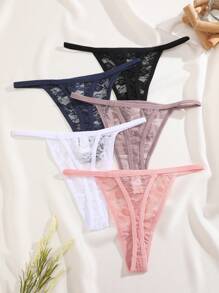 5件低腰性感蕾丝丁字裤情趣内衣