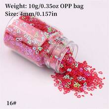 10 克 4 毫米全息鏤空心形閃光適合 Diy 美甲藝術和手工裝飾 - 4mm - 查看 22