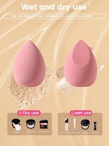 8PCS Makeup Sponge,Suitable For Cream & Powder Concealer, Loose Powder Makeup Applicator - Apricot - View 9
