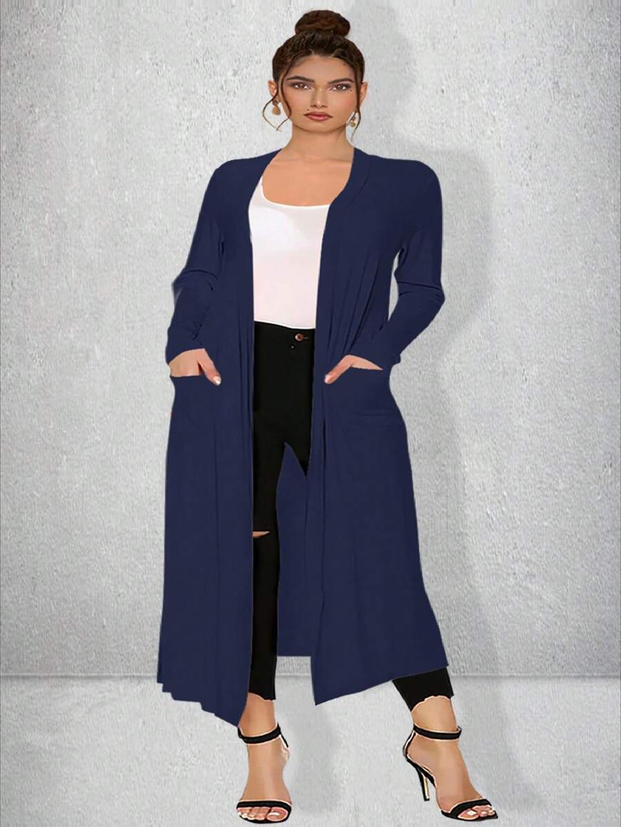 Women Cardigans - Navy Blue - View 1