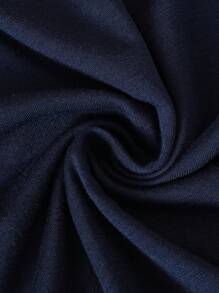 Young Boy Casual Sporty Color Block T-Shirt And Shorts Set For Spring And Summer - Black - View 9