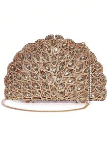 Crystal Bag Meiel New Handmade Rhinestone-Encrusted Evening Bag - Gold - View 2