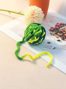 1pc Rainbow Ball Knitted Cat Toy, Funny Stress Reliever & Pet Teaser, Plush Chew Resistant - Multicolor - View 18