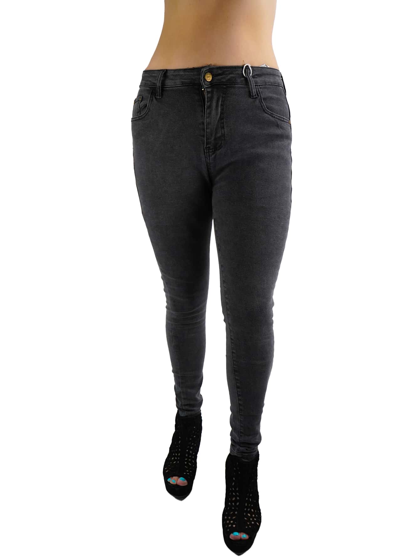 Pantalón Gris Obscuro Stretch para mujer - Gris Oscuro - Ver 1
