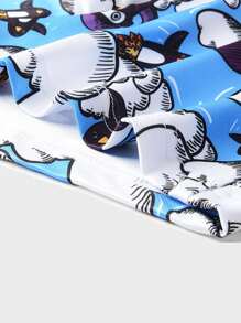 男士4入組卡通印花時尚透氣短褲 - 彩色 - 查看 6