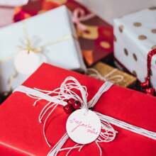 100PCS White Round Gift Tags, Kraft Paper Gift Tags With String Blank Hang Tags For Gifts Wrapping Craft Project Wedding Favors - White - View 9