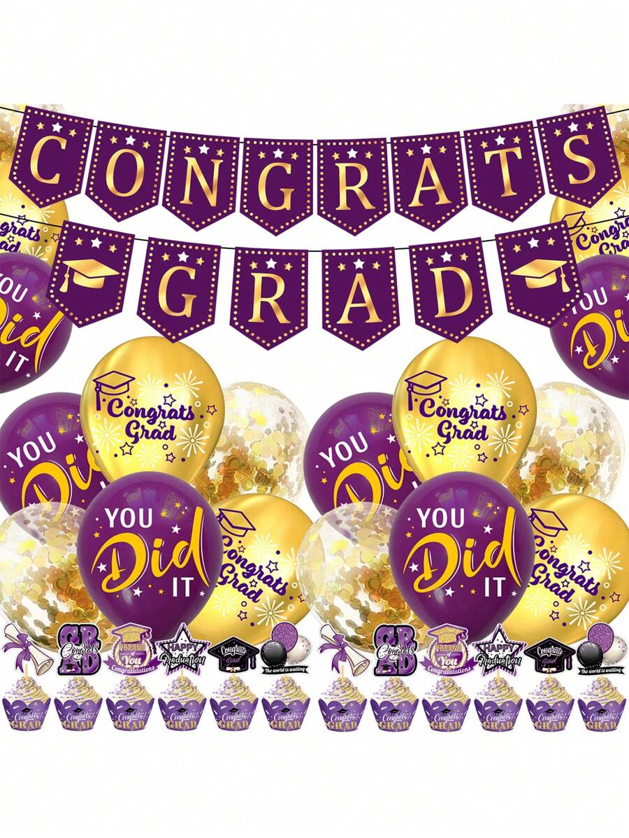 Graduation Decorations 2024 Congrats Grad Banner Backdrop Graduation