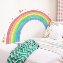 1pc Large Rainbow Star Wall Sticker, Self-Adhesive Decal For Kids' Room, Living Room Decoration - Wall Sticker - View 3