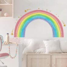 1pc Large Rainbow Star Wall Sticker, Self-Adhesive Decal For Kids' Room, Living Room Decoration - Wall Sticker - View 4