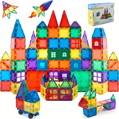32pcs Or 22pcs Large Magnetic Colorful Building Blocks DIY Magnet Children's Toy, Designer Architectural Set, Holiday Gift (Color Random)