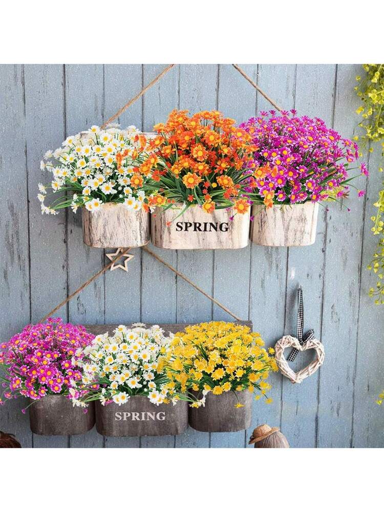 16 Fiori Artificiali Autunnali UV Resistenti: Colori Caldi Per Esterno E Interno