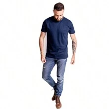 Men T-Shirts - 藏蓝色 - 查看 4