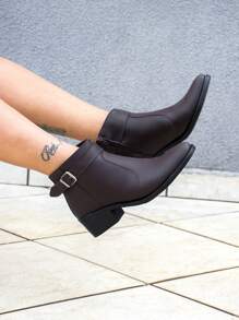 Women Ankle Boots & Booties - Cà phê nâu - Xem 4