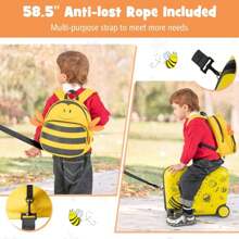 Children's Suitcase With Backpack, Kids Trolley, Children's Luggage With Wheels, Travel Suitcase With Telescopic Handle, Hard-Shell Suitcase For Children, Children's Trolley Color Choice