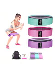 Bandas Elasticas De Resistencia Ejercicio Piernas Liga 3 Pcs - Rosa - Ver 1