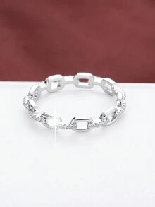 1 Miếng Hình học Cá nhân hóa Khóa Chuỗi Hình dạng Đồng Nhẫn Với Cẩn vào Đối với Cô gái tuổi teen - Nhiều màu - Xem 5