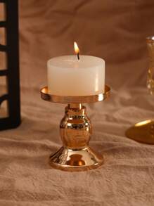 1 Miếng Thủ công Mạ điện Vàng hồng Đơn giản Trang trí bằng kim loại Chân nến - Hoa hồng vàng - Xem 3