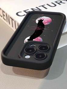 1入時尚貓咪圖案印刷加厚防掉落手機殼,適用於iphone11 12 13 14 11promax 12promax 13promax 14promax Xr 15 15pro 15promax Samsung Galaxy Series 手機 - 彩色 - 查看 2