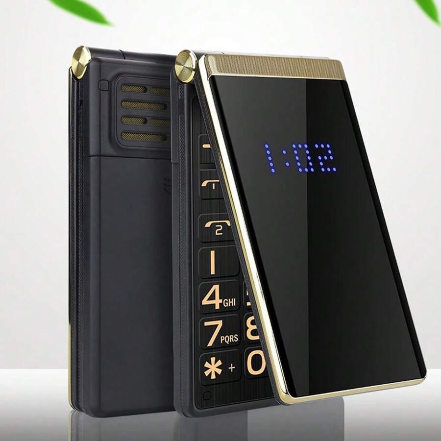 Unlocked Flip Mobile Phone For Senior, Basic Feature Big Button Cell Phone 2G, 5900mAh, SOS Button, Flashlight, Dual SIM, Loud Voice, 2.8" Screen For Elderly, Kids - Black - View 1