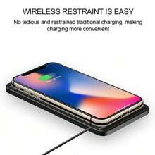 Universal 10W Wireless Car Phone Charger Fast Charging Pad Mat For IPhone Samsung Galaxy Smartphones - 黑色 - 查看 4