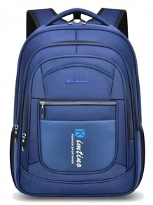 Mochila Unissex Resistente Água Impermeável Cabo de Aço Reforçado para Viagem Escolar Social Elegantes Ótima Promoção Envio Modelo Aleatório - Azul Marinho - Visão 5