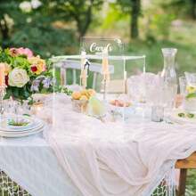 1pc Acrylic Clear Lockable Gift Card Box With Slot, Envelope Card Holder Container For Wedding, Birthday Party, Baby Shower Decorations, Size: 10*10*8.5in - DIY - View 6