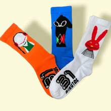 Calcetines Unisex con Estampado de 31 Minutos NARANJA 3 Pares MELISSA SHOP - Naranja - Ver 2