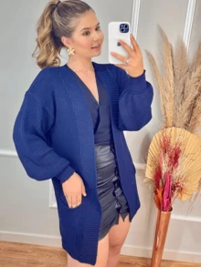 Women Cardigans - Màu xanh hải quân - Xem 2