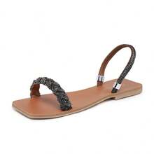 Women Flat Sandals - 玫瑰紅 - 查看 4